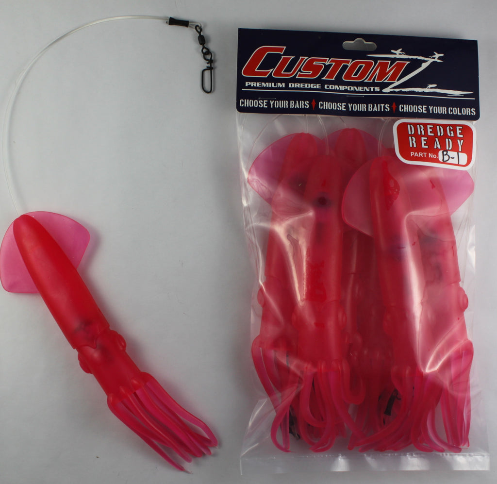 Fish Razr Dredge Ready Rigged 9" Squid GZ Lures Big Game Supply