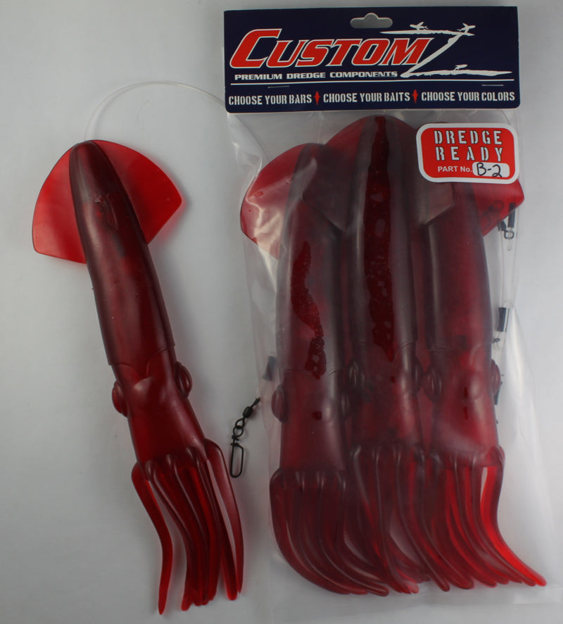Fish Razr Dredge Ready Rigged 12" Squid