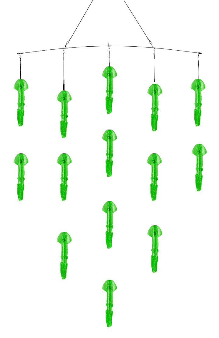 Fish Razr Spreader Bar 36" with 14x Squid (Economy Style)