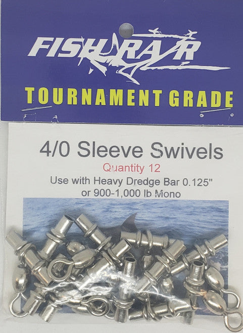 Fish Razr Swivel Sleeves 4/0 12PK (For Heavy Dredge Bars) EZ-K