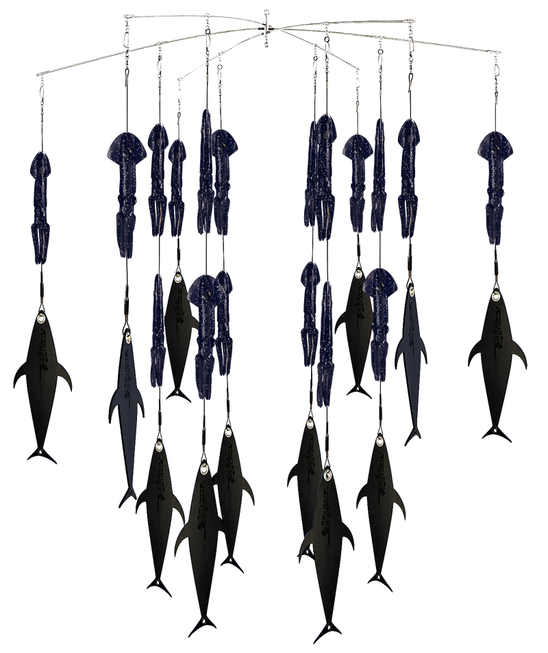 Fish Razr FlapZ x12 & 9" Squid x18 Dredge 38" Bar