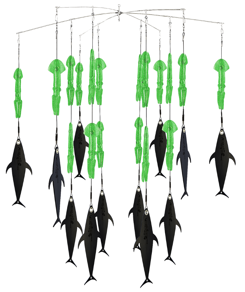 Fish Razr FlapZ x12 & 9" Squid x18 Dredge 38" Bar