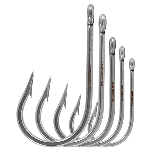 big fishing hook for sale FUDO Standard Gauge Southern Tuna Ringed Eye Hooks 7/0
