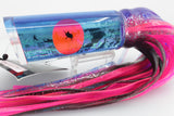 Pulsator Lures Ice Blue Chrome Rainbow Pink Eyes Double Lead Tube 16" 19oz Skirted