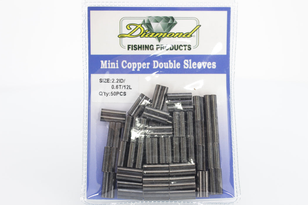 Diamond Mini Copper Double Sleeves - Cable Crimps — GZ Lures Big Game Supply