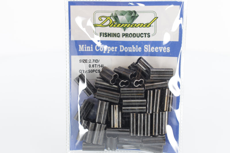 Diamond Mini Copper Double Sleeves - Cable Crimps