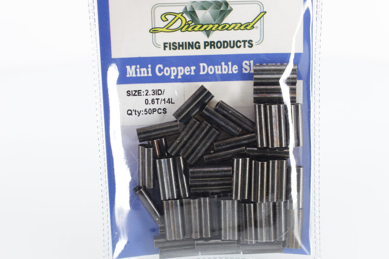 Diamond Mini Copper Double Sleeves - Cable Crimps