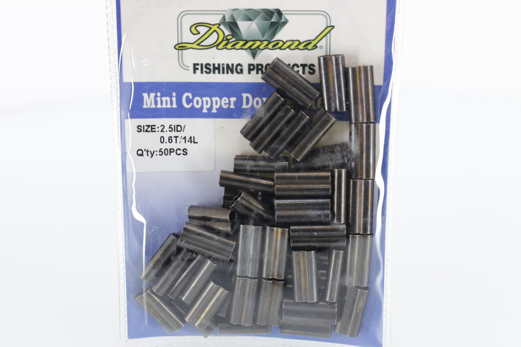 Diamond Mini Copper Double Sleeves - Cable Crimps — GZ Lures Big