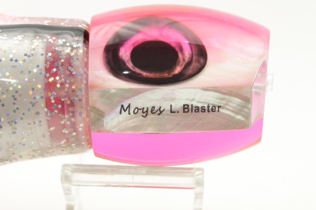 Moyes Lures White MOP Pink Back Large Blaster 14" 10.7oz Skirted