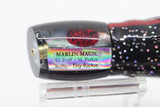 Marlin Magic Blue-Purple Abalone Black Back Red Eyes Tiny Ruckus 7" 3oz Skirted