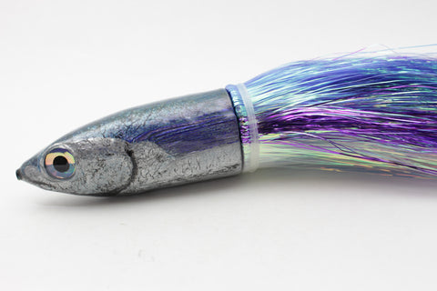 Niiyama Lures Blue Back Malolo 9"+ 9oz Flashabou Purple Stripe