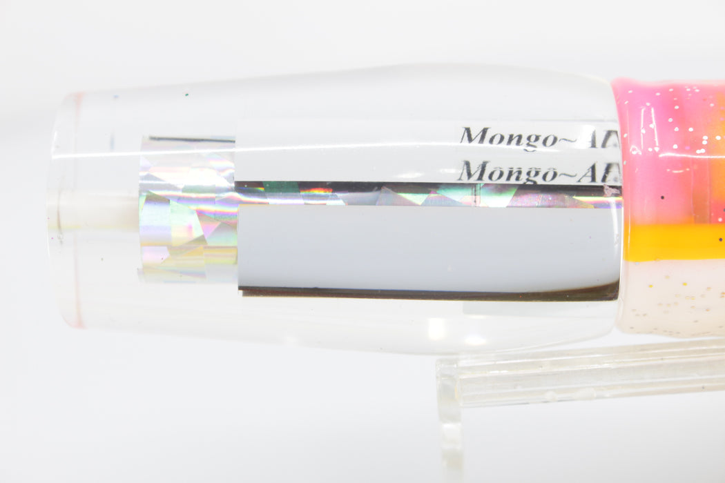 Aloha Lures Clear Mirrored Large Mongo 12" 8oz Skirted Pink-White-Chartreuse
