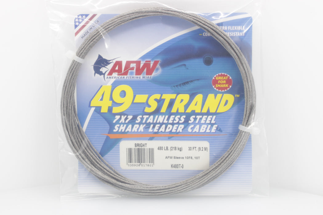 New American Fishing Wire 49 Strand, 7x7 Stainless Steel Leader Cable 500  Feet