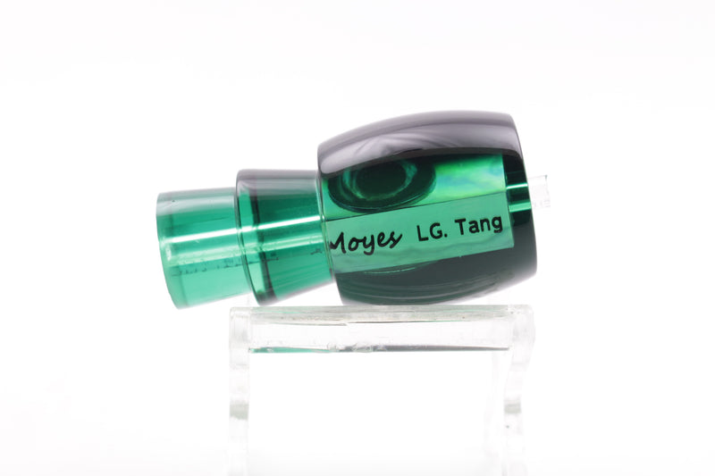 Moyes Lures Green Pour Black Back Rainbow Large Tang 9" 2oz