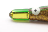 Coggin Lures Yellow Mirror Green Back Peanut SP Bullet 5.5" 2oz
