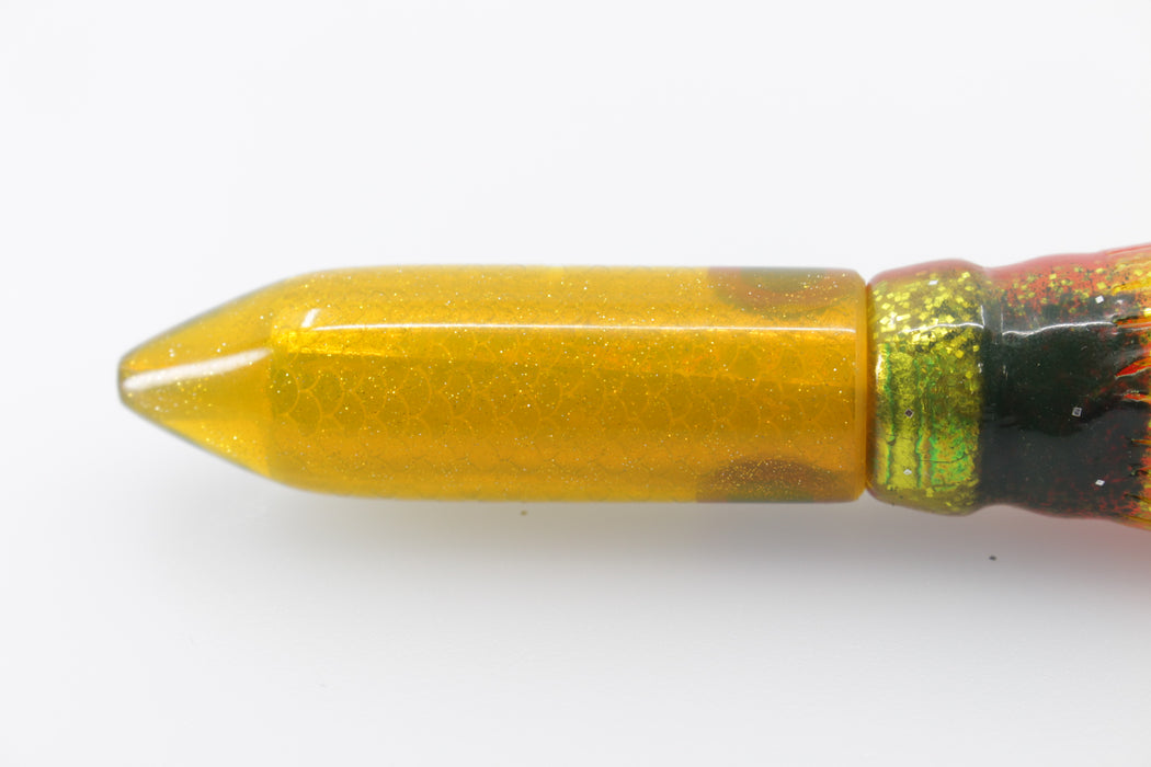 Coggin Lures Gold Rainbow Scale Gold Glitter Back Peanut Stick Bullet 5.5" 3oz
