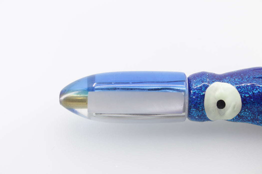 Coggin Lures Real White MOP Transparent Blue Back #2 Peanut Dart 4.5" 1.5oz