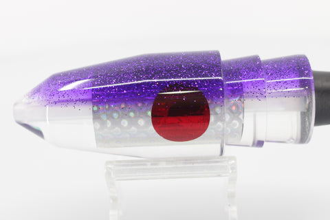 TANTRUM Lures Silver Rainbow Scale Purple Glitter Back Large Bullet 12" 7.5oz