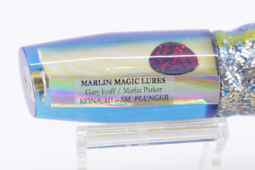 Marlin Magic Golden MOP Blue Back Red Eyes Small Plunger 9" 4.8oz Skirted