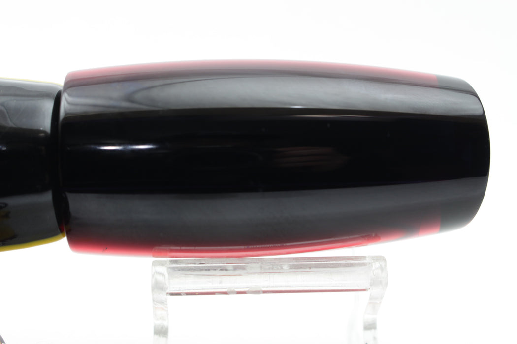Moyes Lures Red Mirror Black Back Medium Plunger 12" 7.5oz Skirted