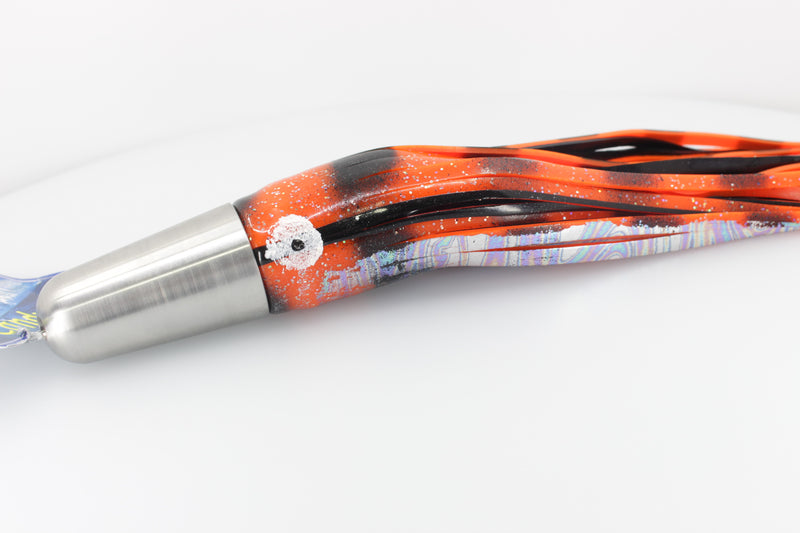 Diamond Fishing Chrome Hi-Speed Zebra Candy Jet 10" 19oz Skirted Orange-Black