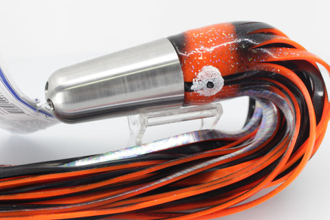 Diamond Fishing Chrome Hi-Speed Zebra Candy Jet 10" 19oz Skirted Orange-Black