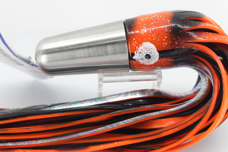 Diamond Fishing Chrome Hi-Speed Zebra Candy Jet 10" 19oz Skirted Orange-Black