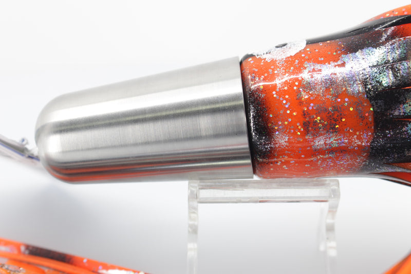 Diamond Fishing Chrome Hi-Speed Zebra Candy Jet 10" 19oz Skirted Orange-Black