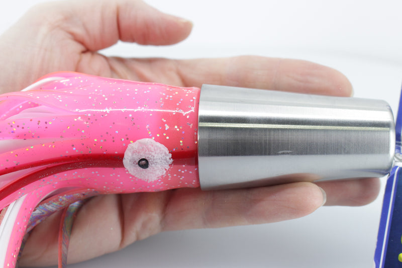 Diamond Fishing Chrome Hi-Speed Molokai Jet 10" 19oz Skirted Pink-White