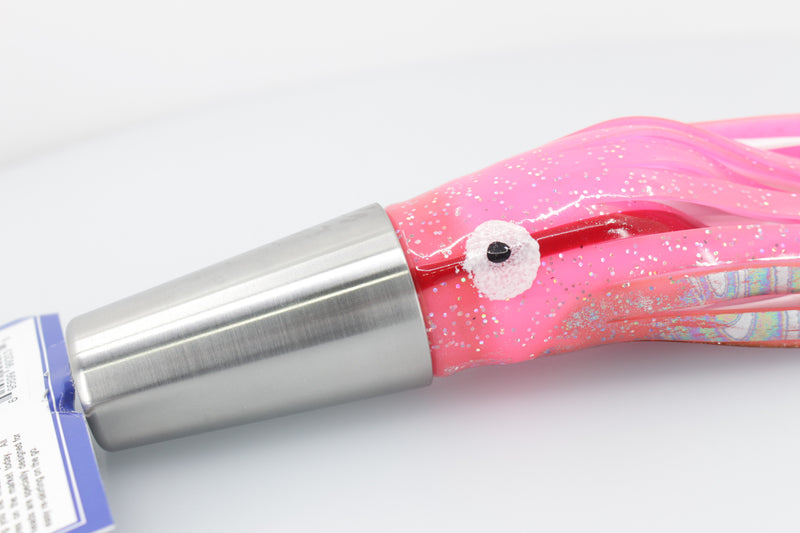 Diamond Fishing Chrome Hi-Speed Molokai Jet 10" 19oz Skirted Pink-White
