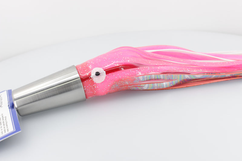 Diamond Fishing Chrome Hi-Speed Molokai Jet 10" 19oz Skirted Pink-White