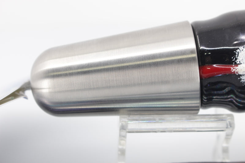 Diamond Fishing Chrome Hi-Speed Zebra Candy Bullet 10" 20oz Skirted Black-Purple