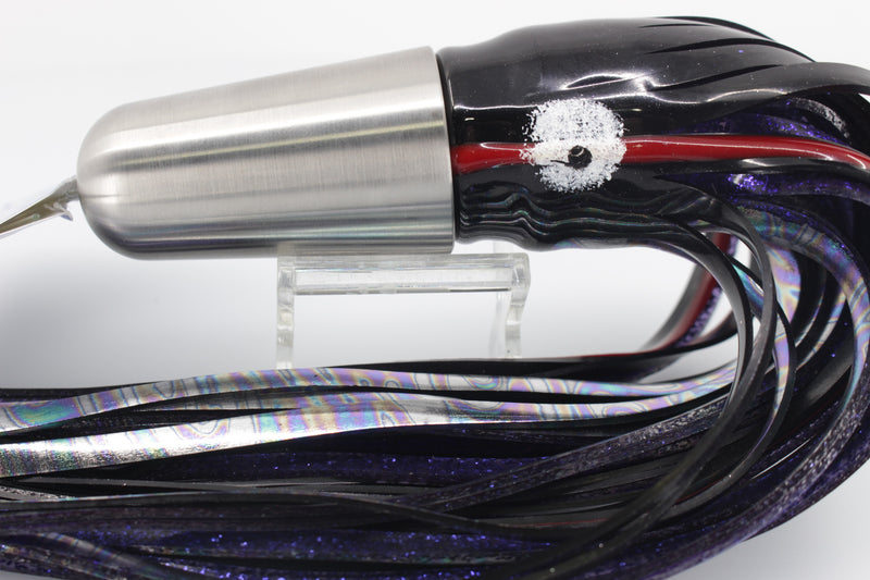 Diamond Fishing Chrome Hi-Speed Zebra Candy Bullet 10" 20oz Skirted Black-Purple