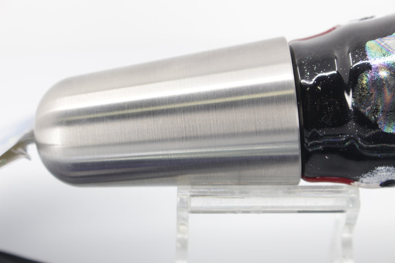 Diamond Fishing Chrome Hi-Speed Zebra Candy Bullet 10" 20oz Skirted Black-Purple