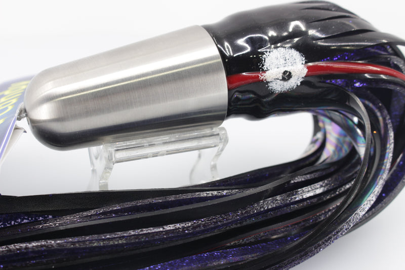 Diamond Fishing Chrome Hi-Speed Zebra Candy Bullet 10" 20oz Skirted Black-Purple