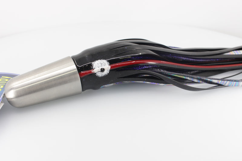 Diamond Fishing Chrome Hi-Speed Zebra Candy Bullet 10" 20oz Skirted Black-Purple
