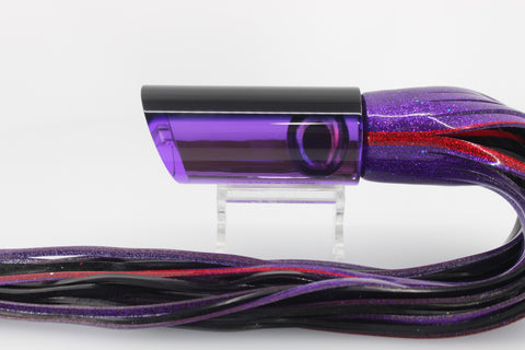 Moyes Lures Purple Mirror Black Back Medium Pipe Bomb 12" 7.5oz Skirted
