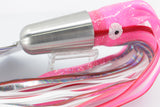 Diamond Fishing Chrome Hi-Speed Zebra Candy Bullet 10" 20oz Skirted Pink-White