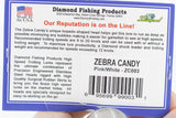 Diamond Fishing Chrome Hi-Speed Zebra Candy Bullet 10" 20oz Skirted Pink-White