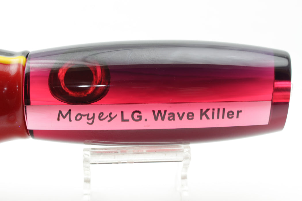 Moyes Lures Red Mirror Black Back Large Wave Killer 14" 13oz Skirted