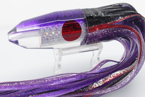 TANTRUM Lures Silver Rainbow Scale Purple Back Large Bullet 12" 10.5oz Skirted
