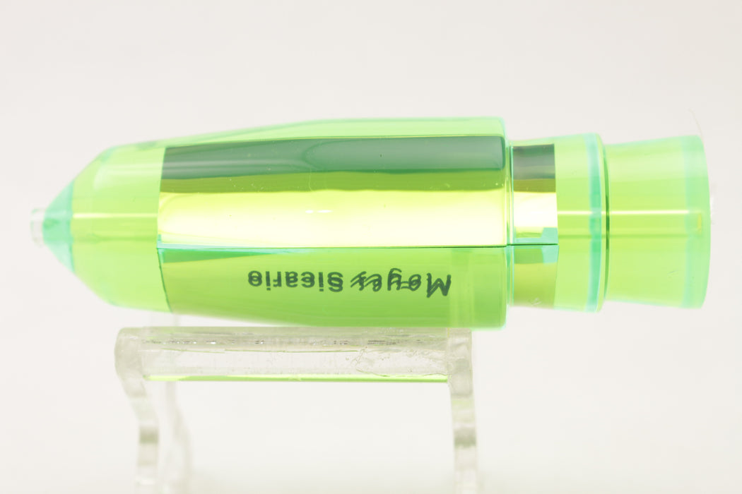 Moyes Lures Lumo Lime Green Mirrored Sicario Bullet 8" 4oz