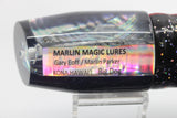 Marlin Magic Blue-Purple Abalone Black Back No Eyes Big Dog 14" 12oz Skirted