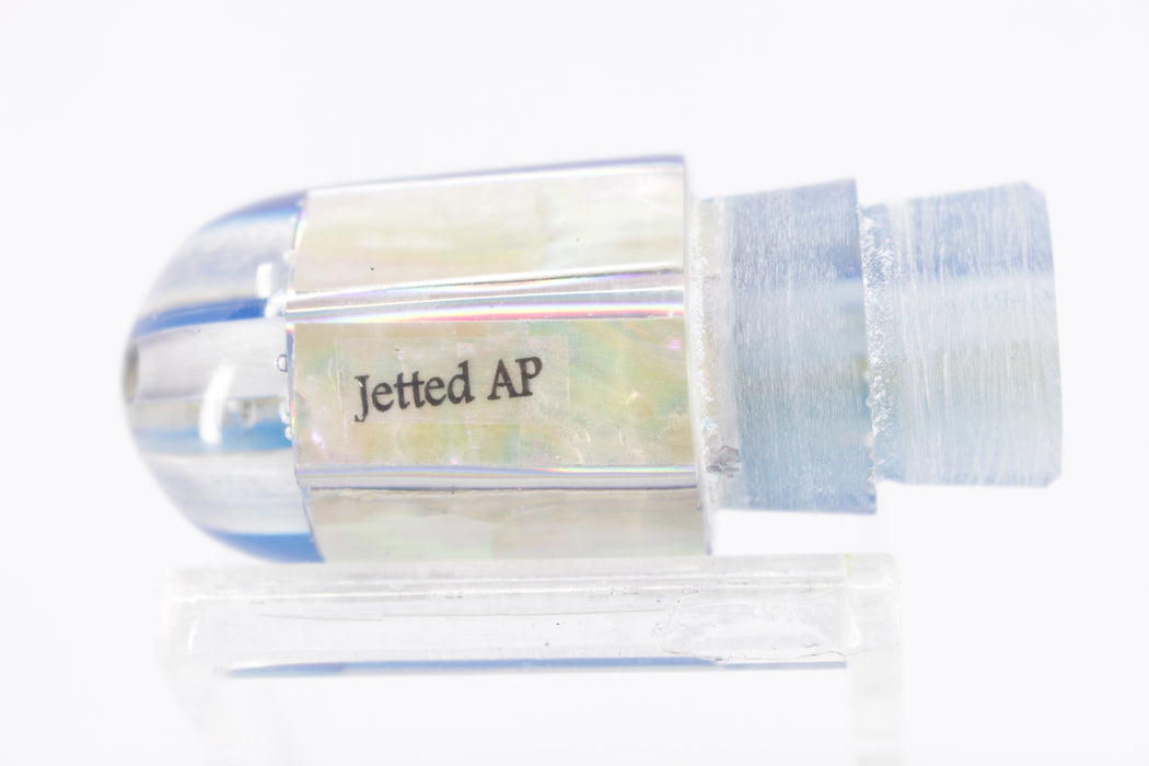 Marlin Magic White Awabi Shell Blue Back 4-Hole Jetted Ahi P Bullet 7" 2.5oz EZ-K