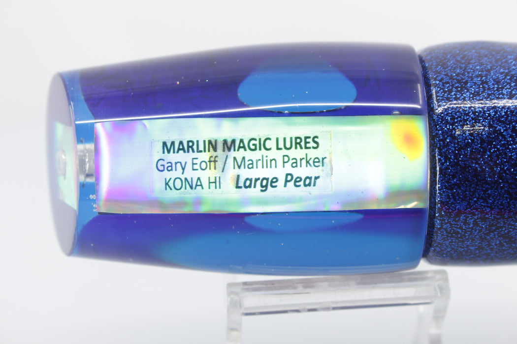 Marlin Magic Blue Abalone Blue Back Red Eyes Large Pear 12" 11oz Vinyl