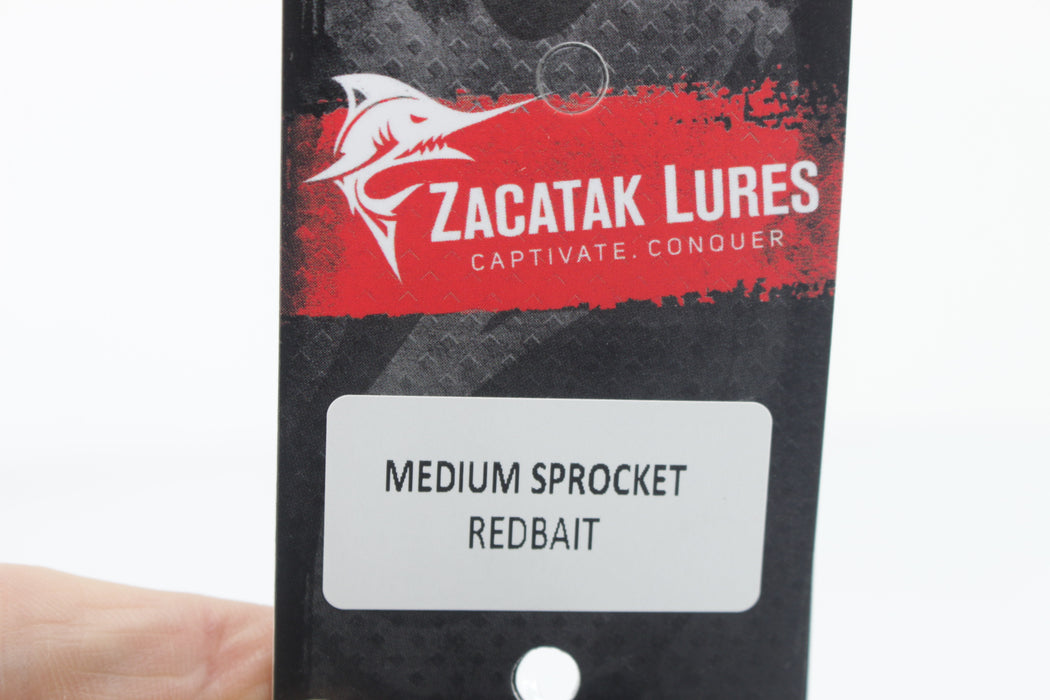 Zacatak Lures Clear Rainbow Scale Medium Sprocket 9" 4.5oz Skirted Redbait