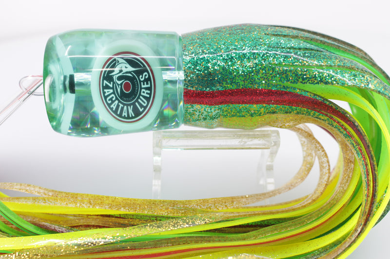 Zacatak Lures Green Rainbow Scale Medium Midge 9" 5.1oz Skirted Chain