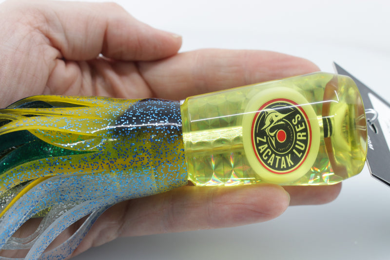 Zacatak Lures Yellow Rainbow Scale Medium Vamp 9" 5oz Skirted Jack Mack