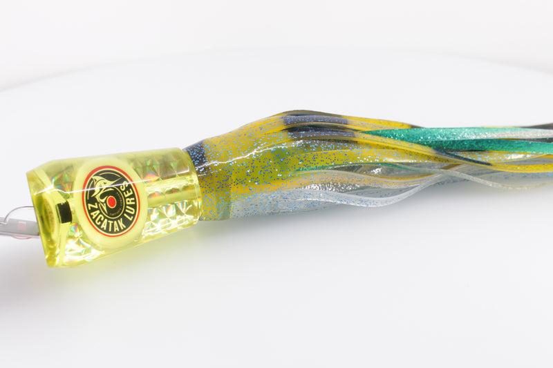 Zacatak Lures Yellow Rainbow Scale Medium Vamp 9" 5oz Skirted Jack Mack