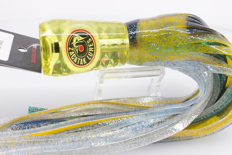 Zacatak Lures Yellow Rainbow Scale Medium Vamp 9" 5oz Skirted Jack Mack